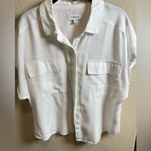 Evereve Classic White Cargo Pocket Shirt
